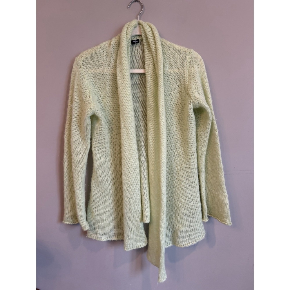 Wooden‎ Ships Loose Knit Cardigan Light Line Green Size Sm/med Mohair Blend